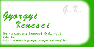 gyorgyi kenesei business card